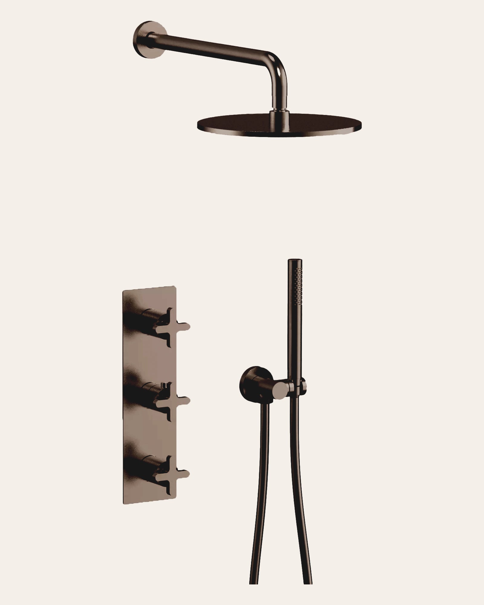 Shower Set with Backing Plate